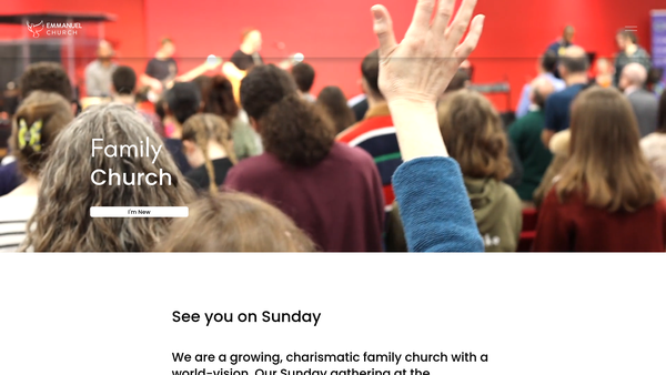 Screenshot of the Emmanuel Church Durham website