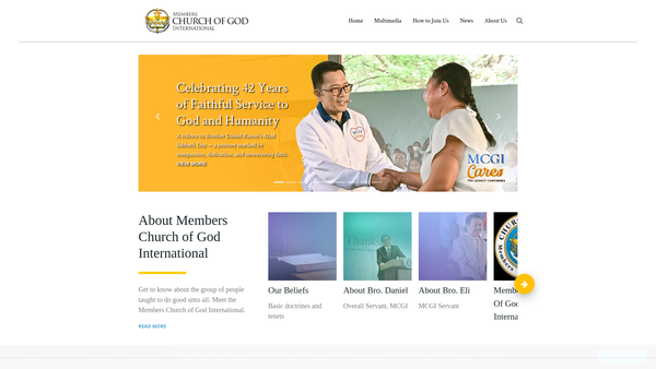 Screenshot of the Members Church Of God International UK Chapter website