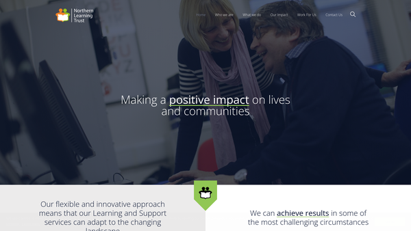 Screenshot of the Northern Learning Trust website