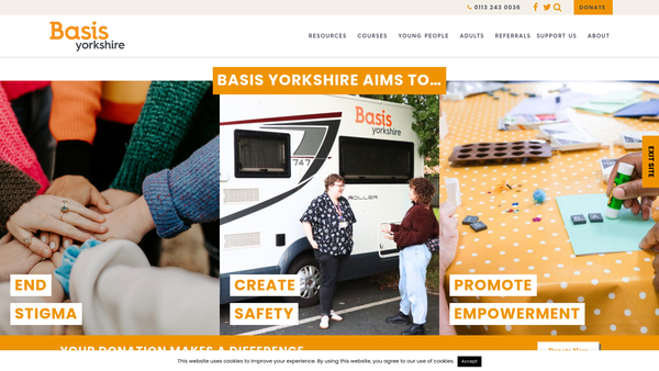Screenshot of the Basis Yorkshire Ltd website
