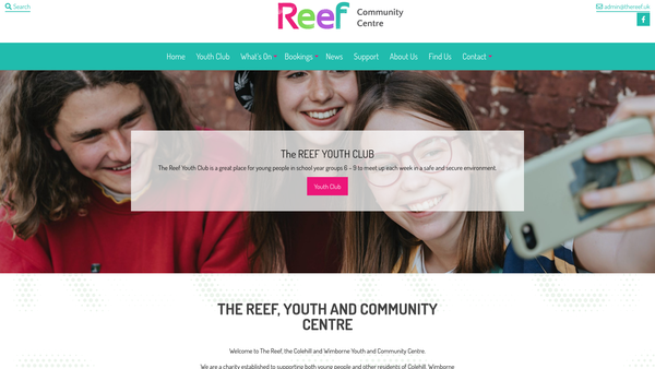 Screenshot of the Colehill And Wimborne Youth And Community Centre website