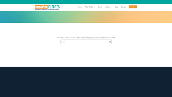 Screenshot of the Positive Futures Group website