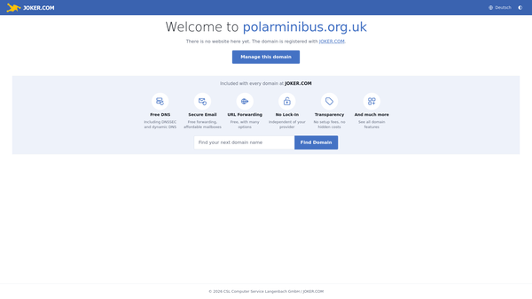 Screenshot of the Polar Minibus Association website