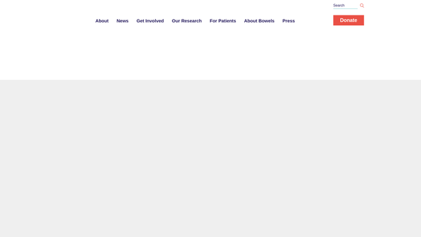 Screenshot of the Bowel Disease Research Foundation website