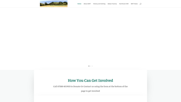Screenshot of the Beckery Island Regeneration Trust website