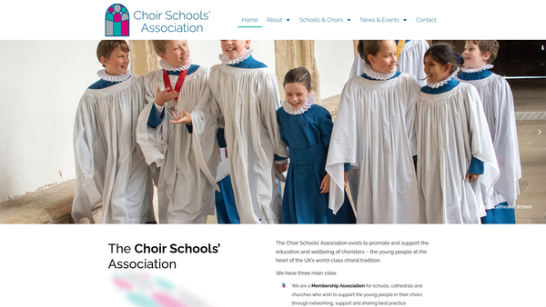 Screenshot of the The Choir Schools Association Bursary Trust Limited website