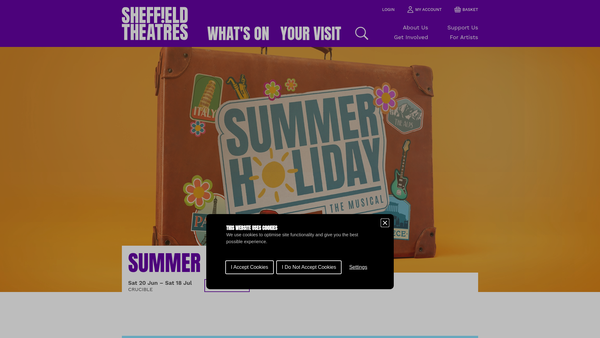 Screenshot of the Sheffield Theatres Crucible Trust website