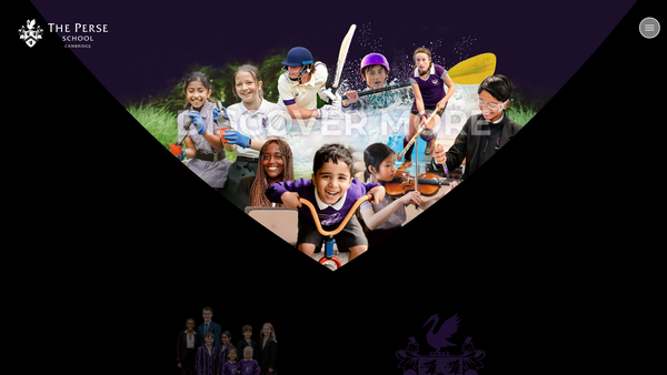 Screenshot of the The Perse School website