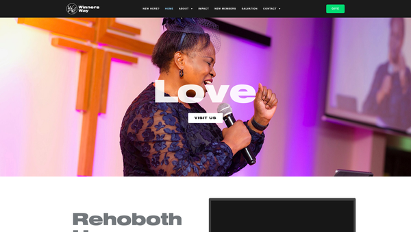 Screenshot of the Redeemed Christian Church Of God Winners Way website