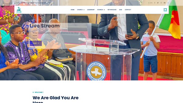 Screenshot of the Redeemed Christian Church Of God Victory @ Reading website