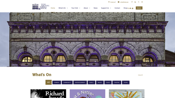 Screenshot of the Tyne Theatre And Opera House Preservation Trust website