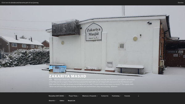 Screenshot of the Lewsey Muslim Cultural Society website