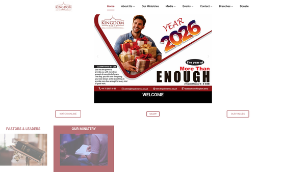 Screenshot of the Gatehouse Apostolic Ministries International website