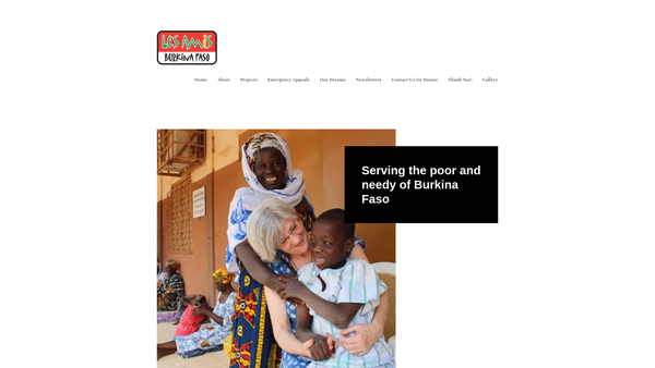 Screenshot of the Les Amis - Burkina Faso website