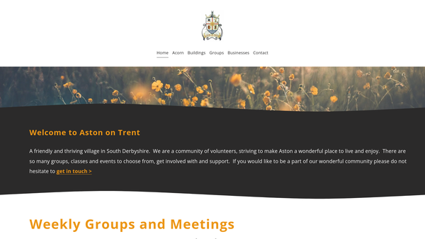 Screenshot of the Recreation In Aston website