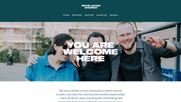 Screenshot of the Revelation Church - London website