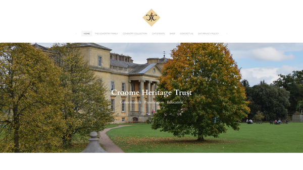 Screenshot of the Croome Heritage Trust website