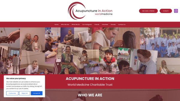 Screenshot of the World Medicine Charitable Trust website