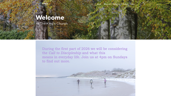 Screenshot of the The Kings Church Boston Spa website