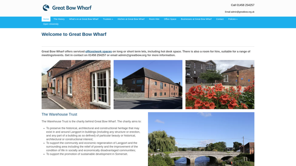 Screenshot of the The Warehouse Trust website
