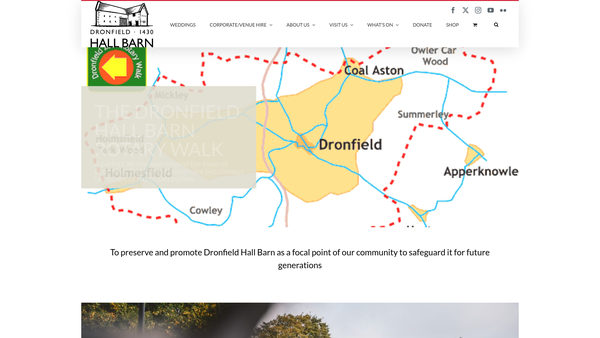 Screenshot of the The Dronfield Heritage Trust website