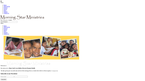 Screenshot of the Morning Star Ministries website