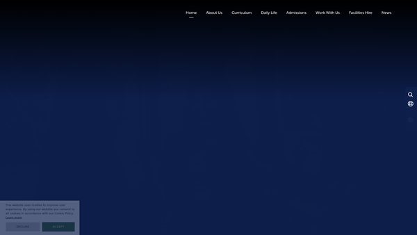 Screenshot of the Mount Grace School Parent Teacher And Friends Association website