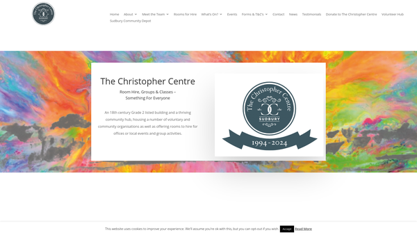 Screenshot of the The Christopher Centre website