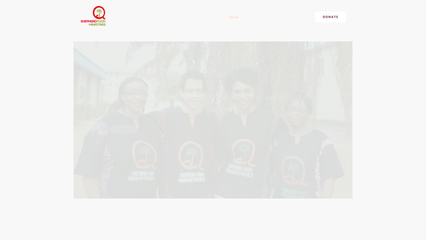 Screenshot of the Shepherd Food Ministries website