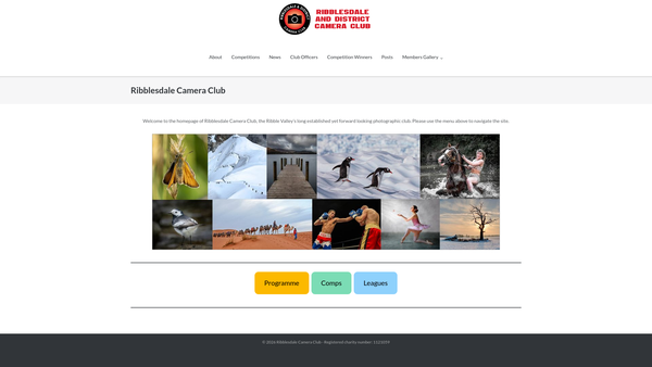 Screenshot of the Ribblesdale And District Camera Club website