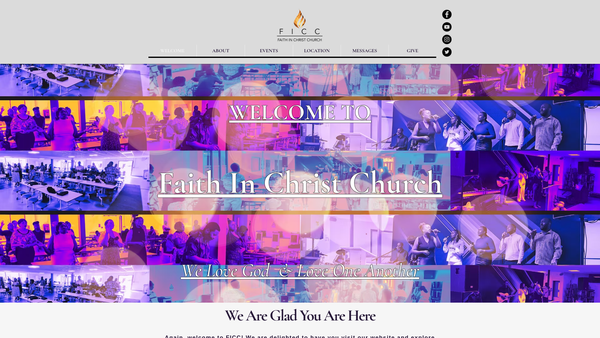 Screenshot of the Faith In Christ Revival Ministries website