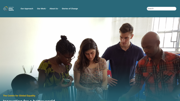 Screenshot of the The Centre For Global Equality Limited website
