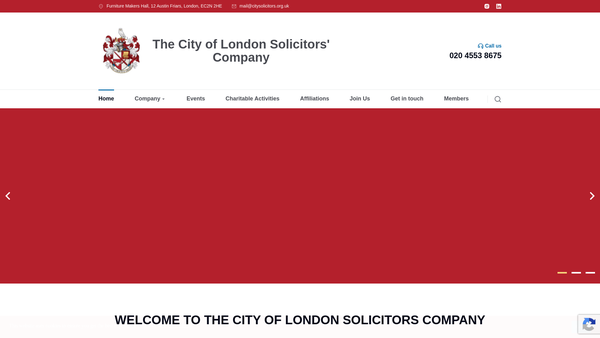 Screenshot of the The City Solicitors Educational Trust website