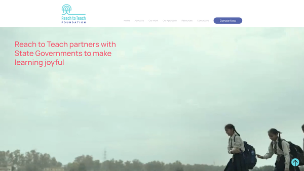 Screenshot of the Reach To Teach website