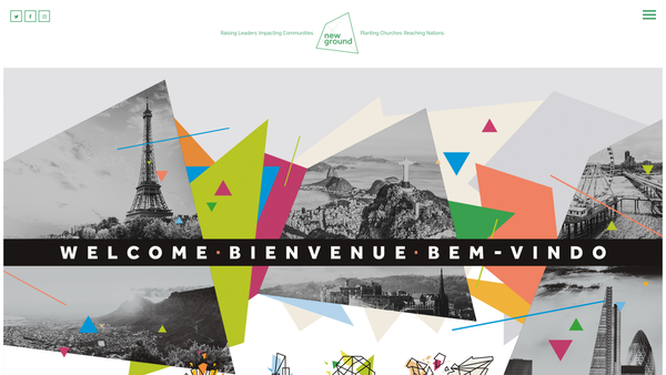 Screenshot of the New Ground Churches website