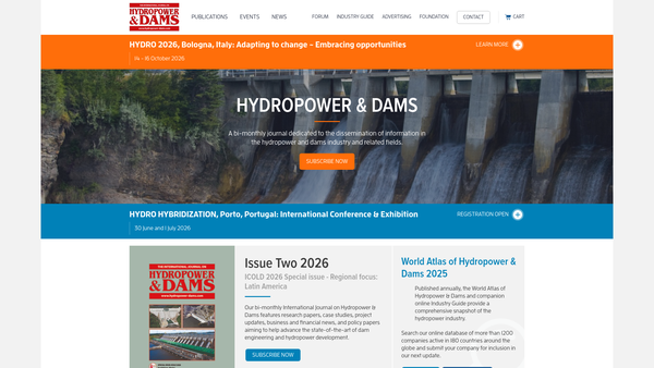 Screenshot of the Ami Hydropower Foundation website
