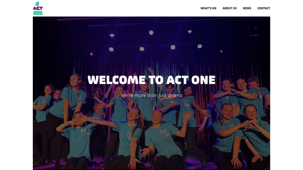 Screenshot of the Act One website