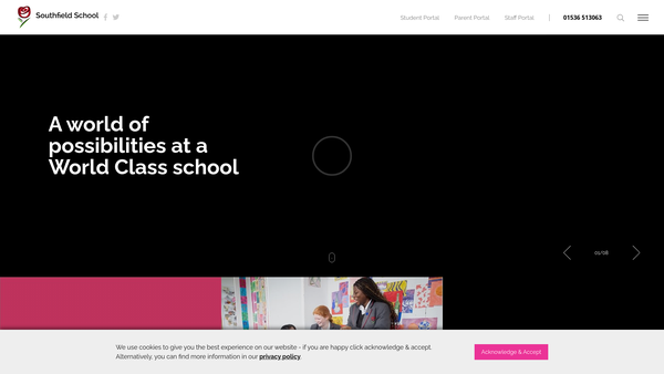 Screenshot of the Friends Of Southfield Kettering website