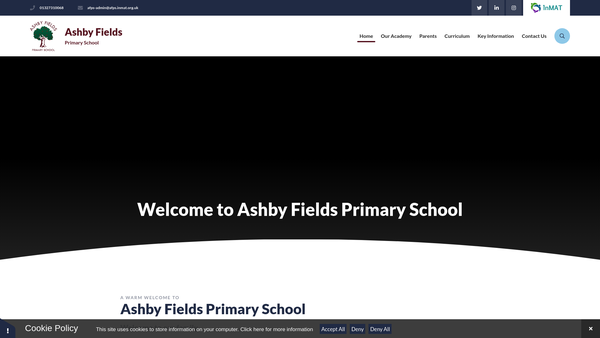 Screenshot of the Friends Of Ashby Fields Primary School website