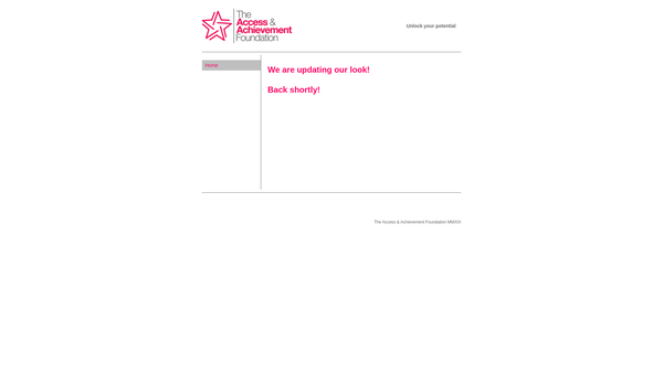 Screenshot of the The Access And Achievement Foundation website