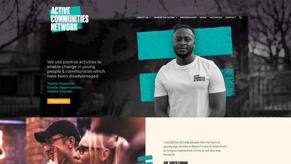 Screenshot of the Active Communities Network Limited website
