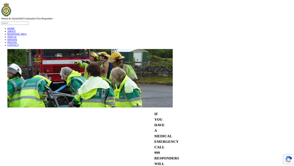 Screenshot of the Wetton And Alstonefield Community First Responders website