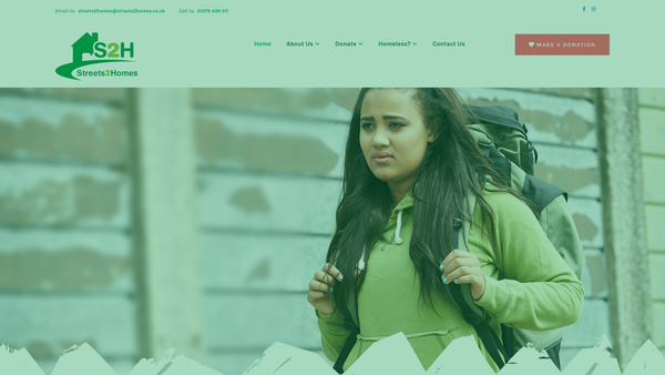 Screenshot of the Streets2homes website