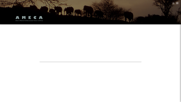 Screenshot of the The Ameca Trust website