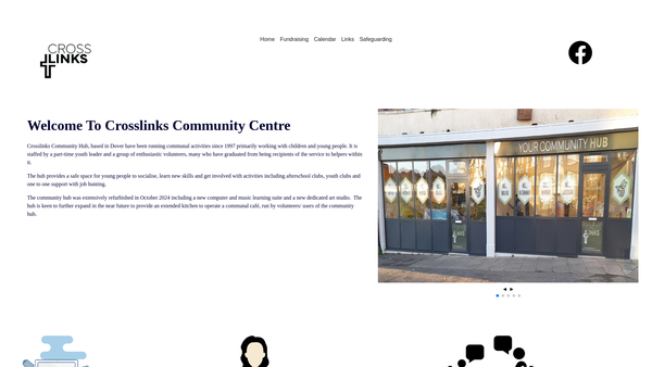 Screenshot of the Cross-Links Dover website