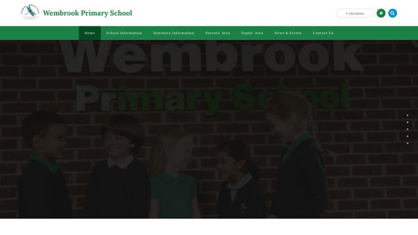 Screenshot of the Wembrook Primary School Friends Of Wembrook website