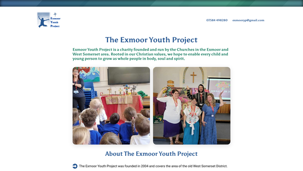 Screenshot of the Exmoor Youth Project website
