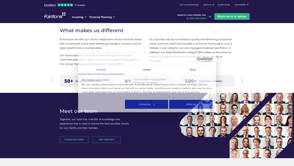 Screenshot of the The Fairstone Foundation website