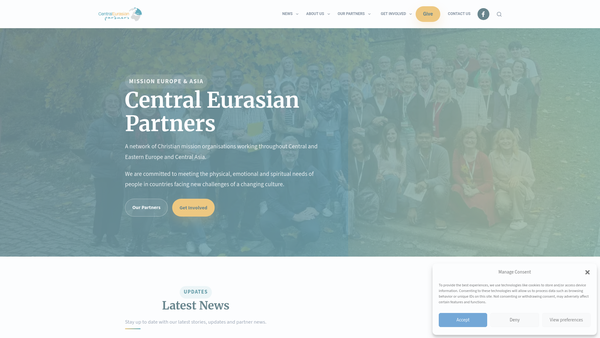 Screenshot of the Central Eurasian Partners website