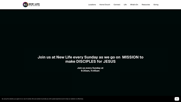 Screenshot of the New Life Derby website